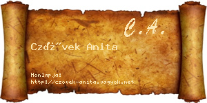 Czövek Anita névjegykártya