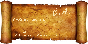 Czövek Anita névjegykártya